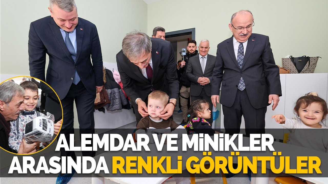 Yusuf Alemdar ve minikler arasında renkli görüntüler