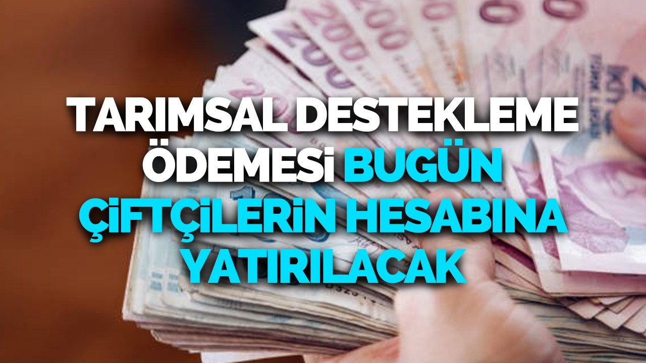 Tarımsal destekleme ödemesi çiftçilerin hesabına yatırılacak