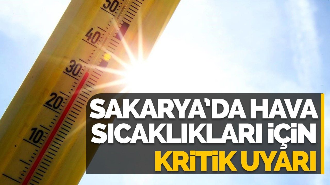 Sakarya’da hava sıcaklıkları için kritik uyarı: “Mümkün olduğunca evde kalalım”