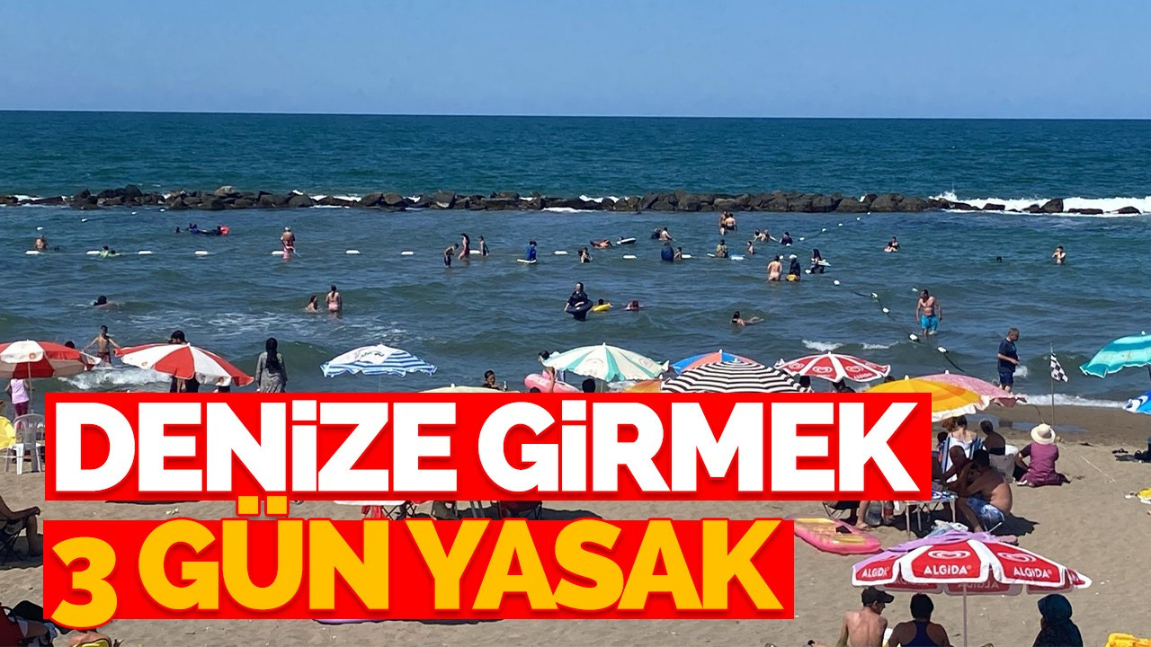 Sakarya sahillerinde denize girmek 3 gün yasak