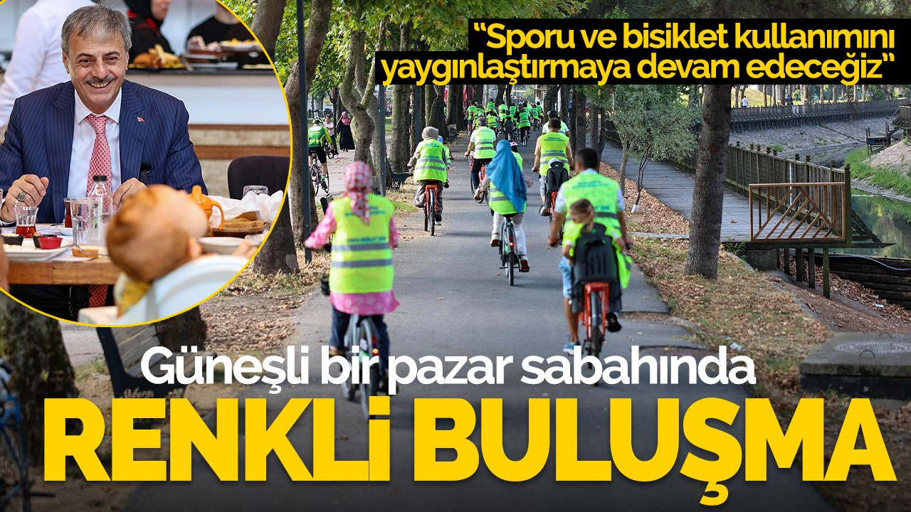 Güneşli bir pazar sabahında renkli buluşma