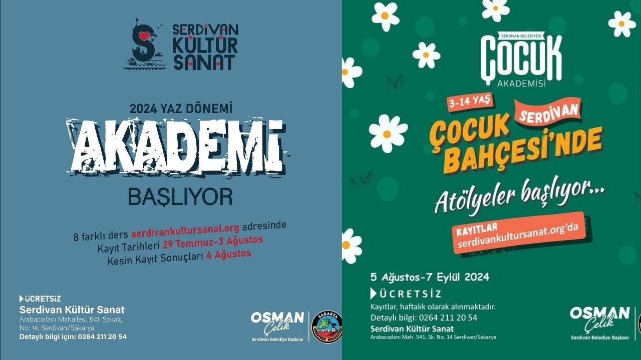 Serdivan Kültür Sanat’ta Akademi Başlıyor