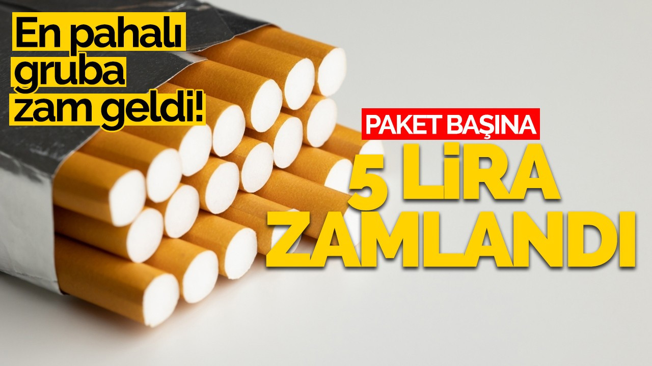 Sigaraya paket başına 5 lira zam!