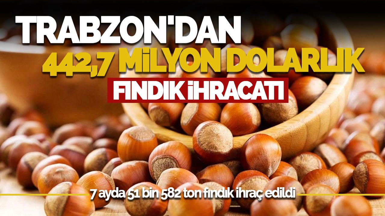 Trabzon'dan 442,7 Milyon Dolarlık Fındık İhracatı