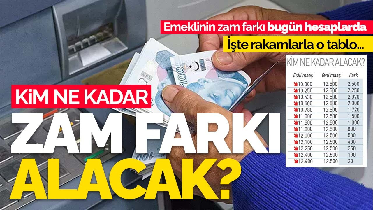 Emeklinin zam farkı yatıyor