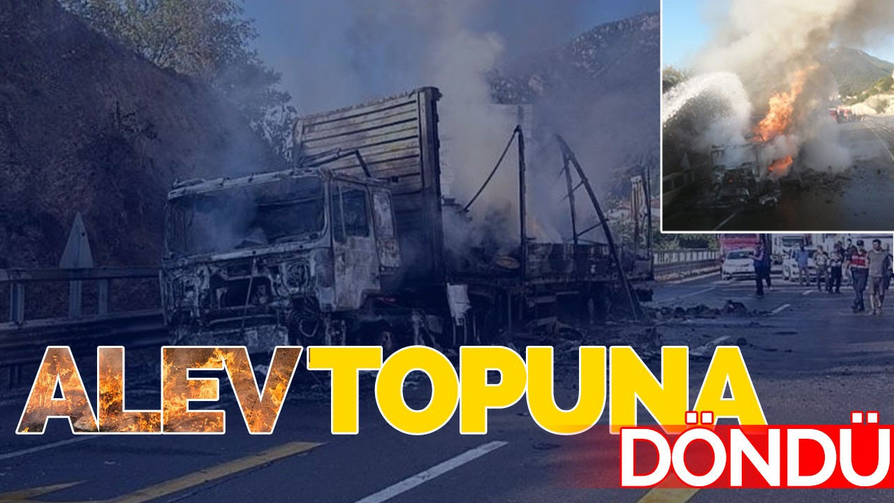 Pamukova'da tır alev topuna döndü!