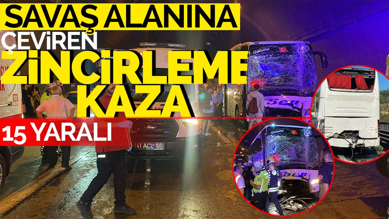 Savaş Alanına Çeviren Zincirleme Kaza: 15 Yaralı!