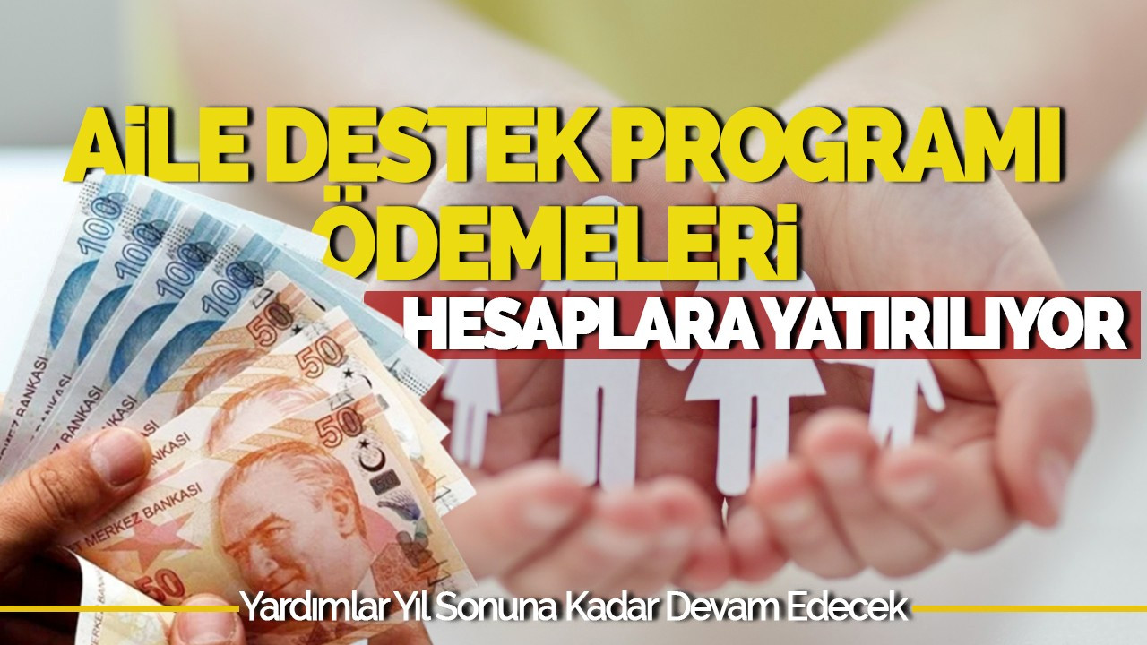 Aile Destek Programı Ödemeleri Hesaplara Yatırılıyor