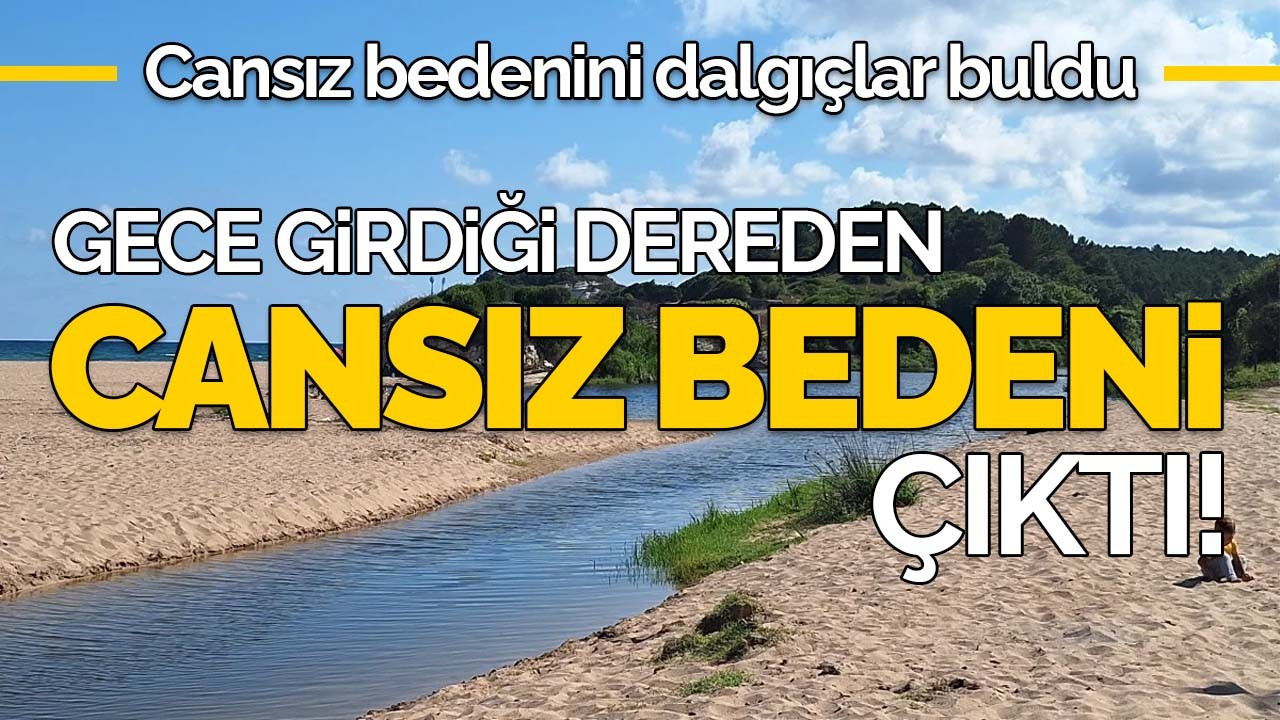 Gece girdiği dereden, sabah cansız bedeni çıktı