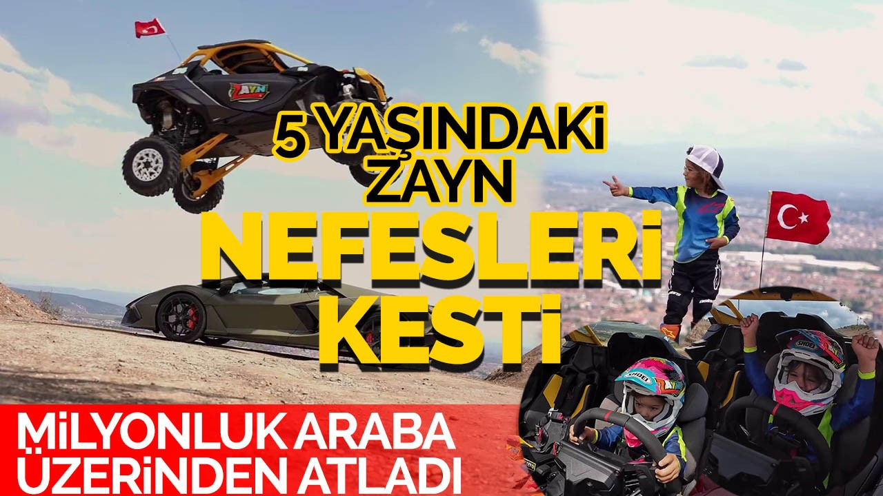 5 yaşındaki Zayn Nefesleri Kesti: Milyonluk Araba Üzerinden Atladı