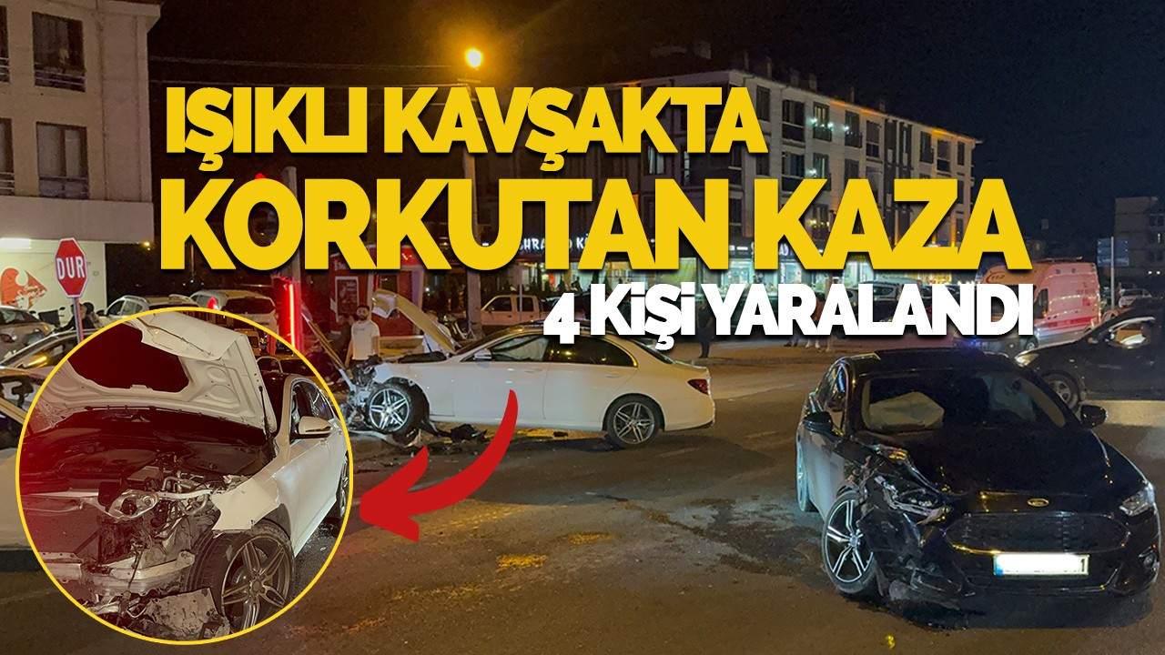 Işıklı Kavşakta Korkutan Kaza: 4 Kişi Yaralandı