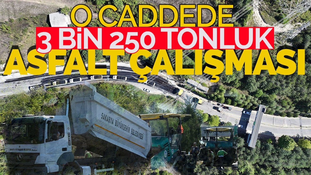 O Caddede Asfalt Çalışması