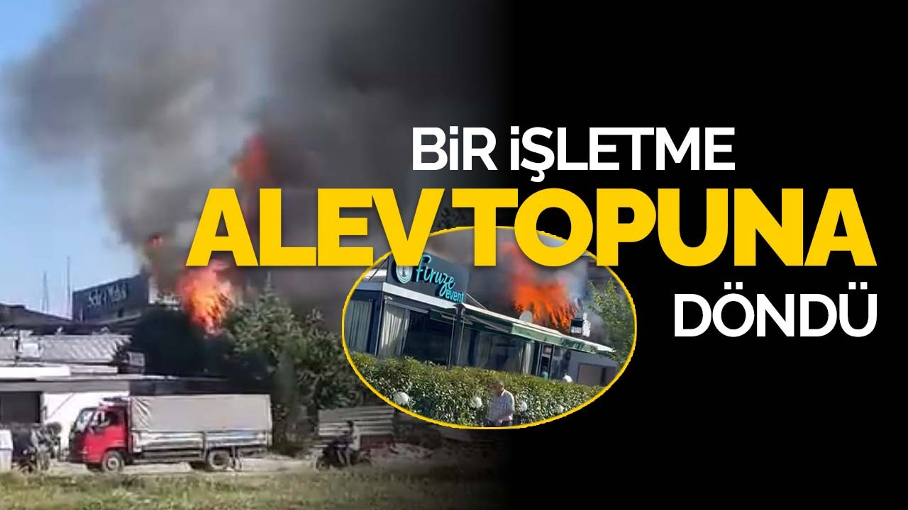 Serdivan'da bir işletme alev topuna döndü