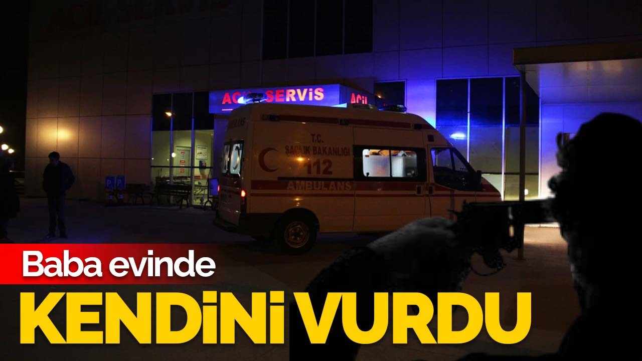 Baba evinde kendini vurdu!