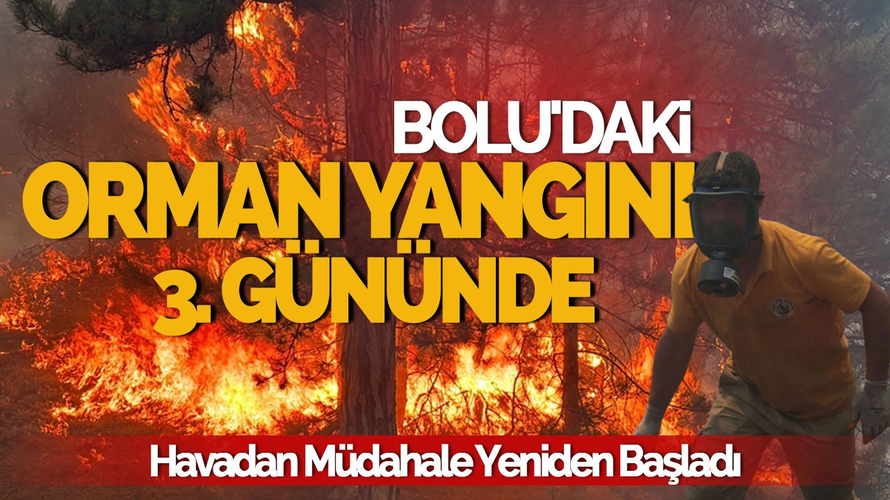 Bolu'daki Orman Yangını 3. Gününde: Havadan Müdahale Yeniden Başladı