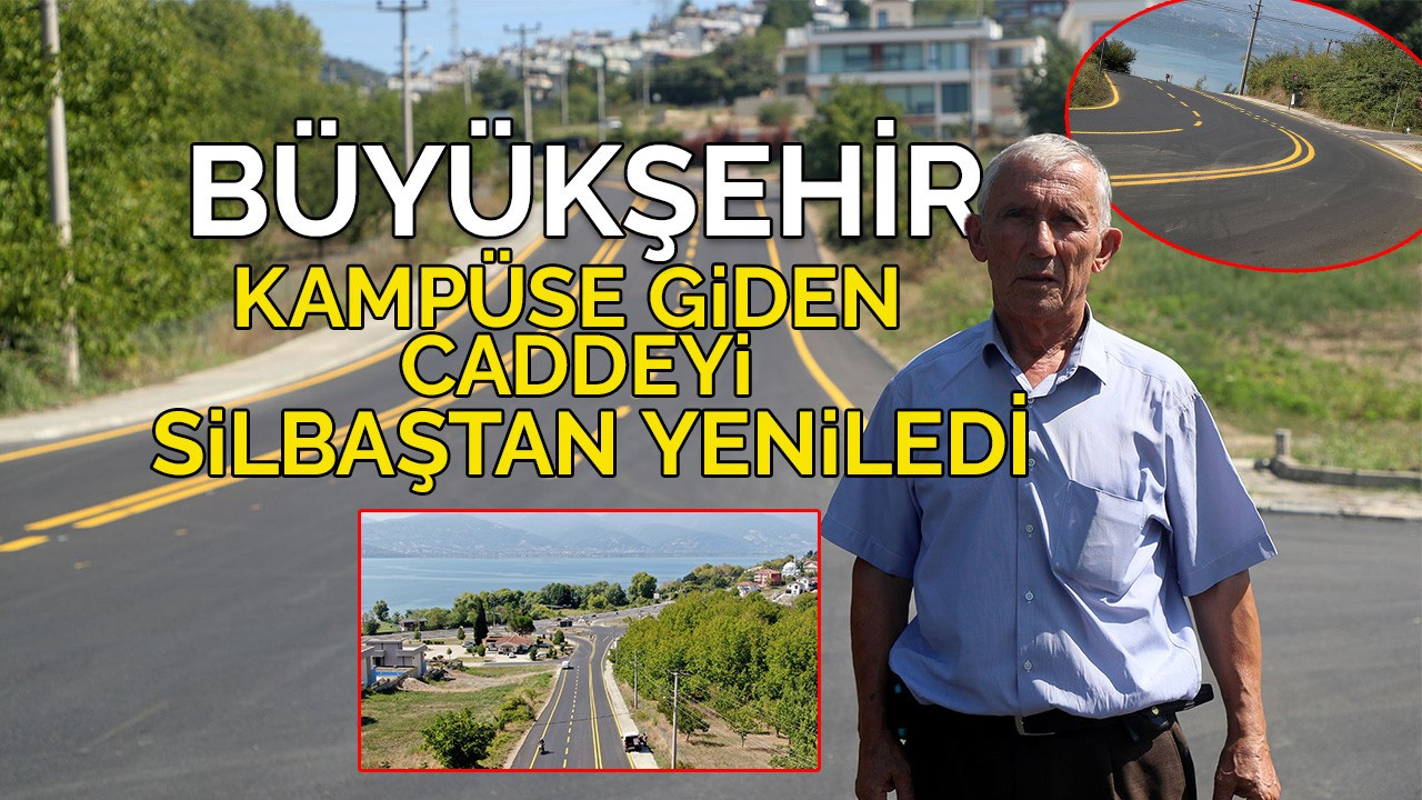 Büyükşehir kampüse giden yolu sil baştan yeniledi