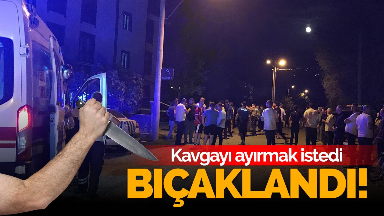 Kavgayı ayırmak istedi, bıçaklandı!