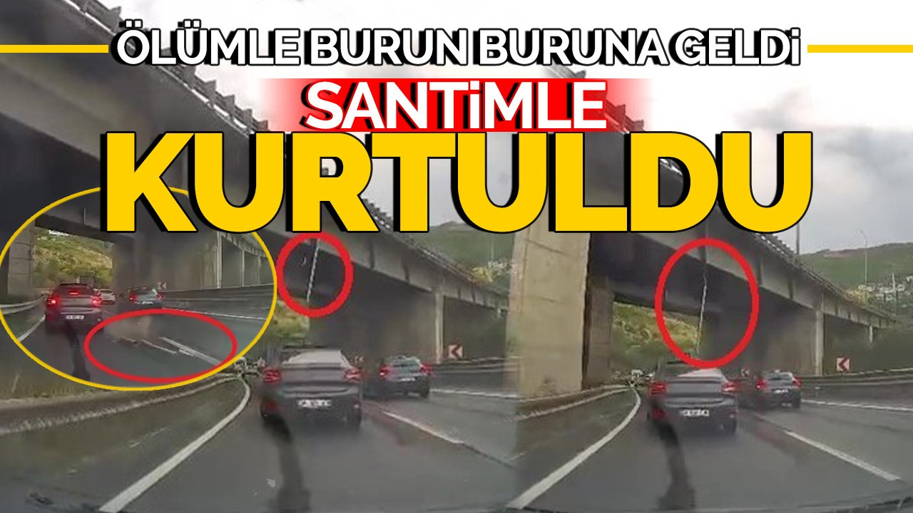 Ölümle burun buruna geldi: Santimle kurtuldu