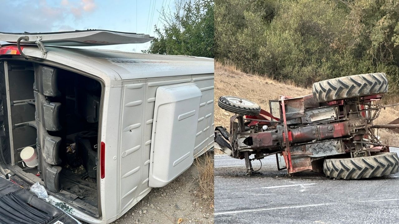 Bolu’da feci kaza: Minibüsle traktör çarpıştı, 15 kişi yaralandı