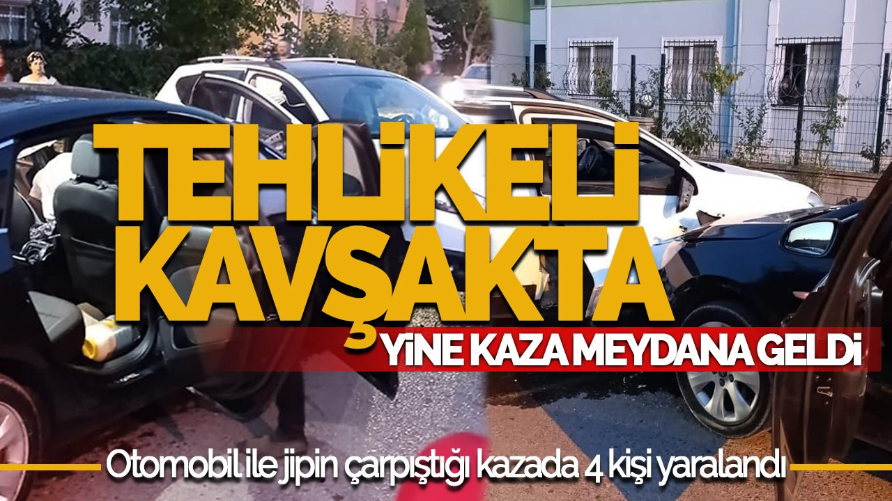 Akyazı'daki Tehlikeli Kavşakta Yine Kaza Meydana Geldi