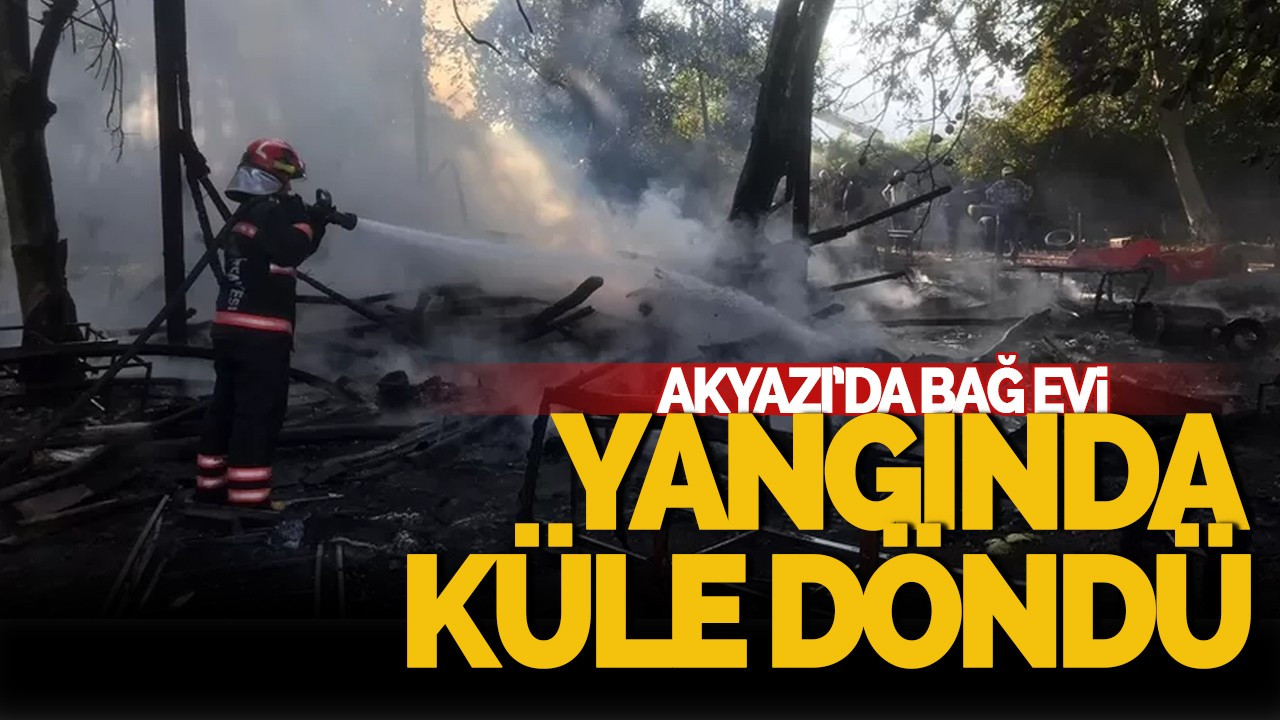 Akyazı’da Bağ Evi Yangında Küle Döndü