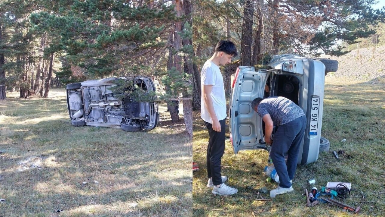 Bolu’da Takla Atan Otomobilde Feci Kaza: 1 Ölü, 2 Yaralı