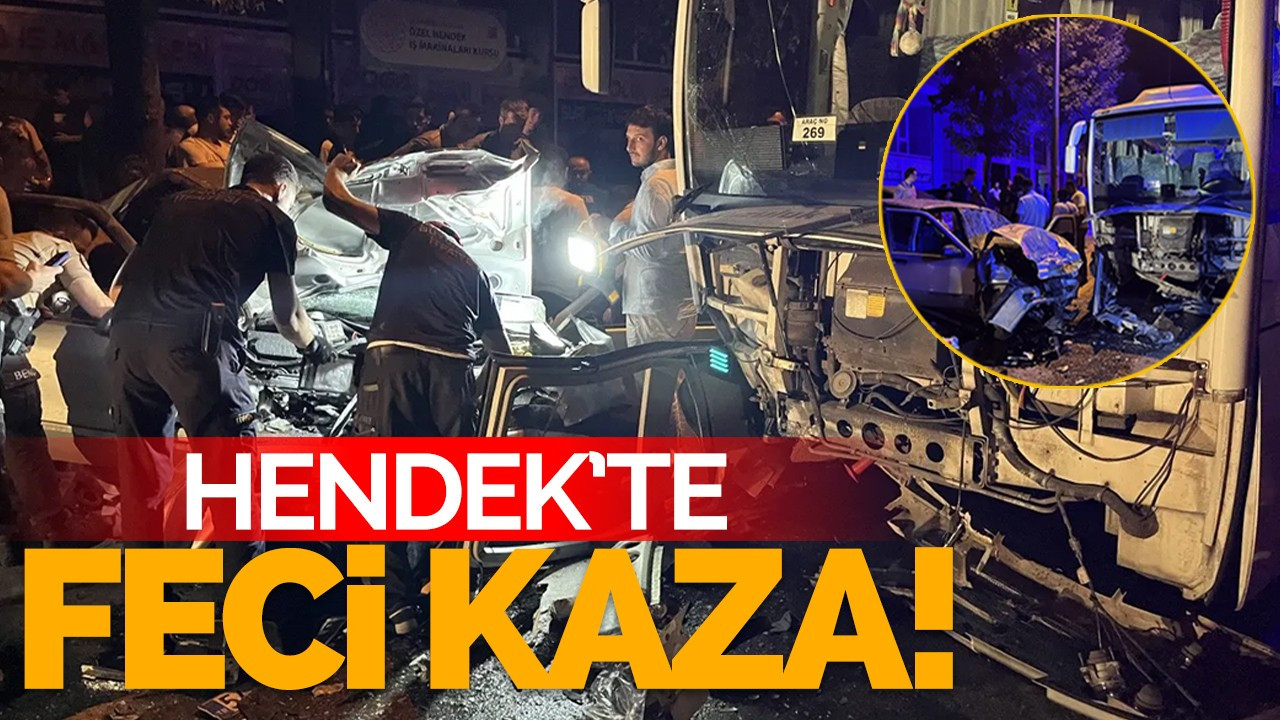 Hendek'te feci kaza!