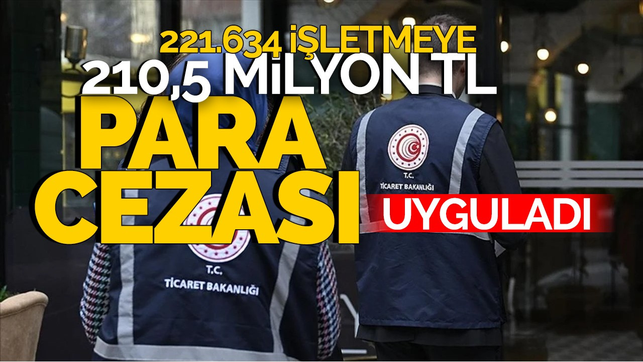 221.634 işletmeye 210,5 milyon TL para cezası uygulandı