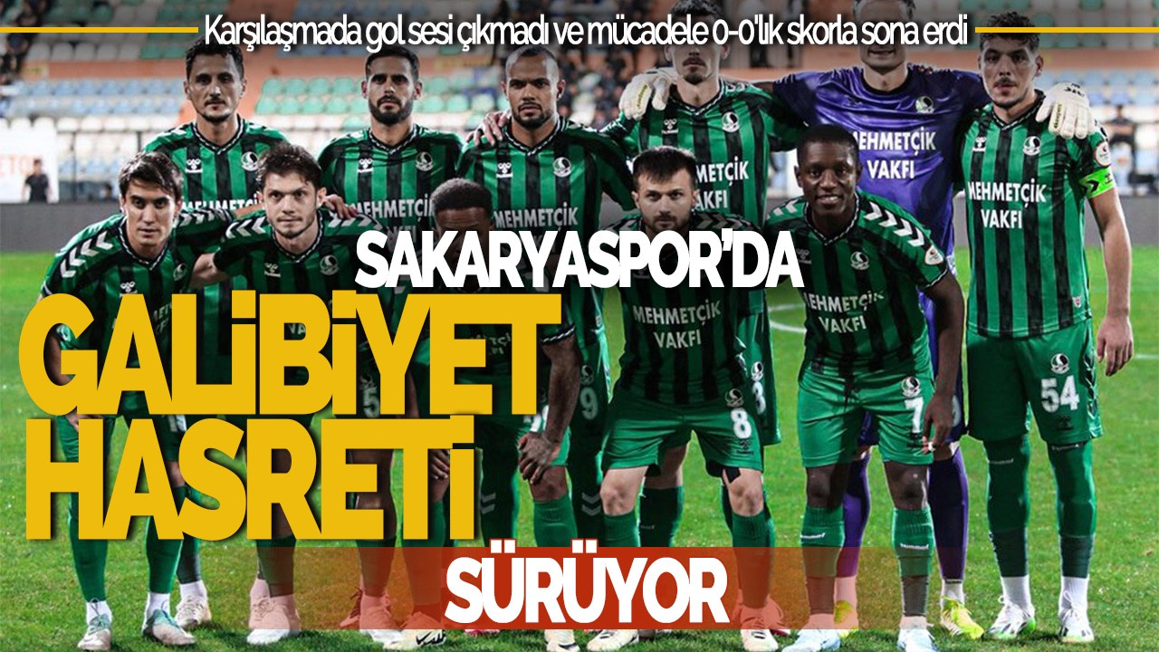 Sakaryaspor ile Amed SK Golsüz Berabere Kaldı: Galibiyet Yine Gelmedi