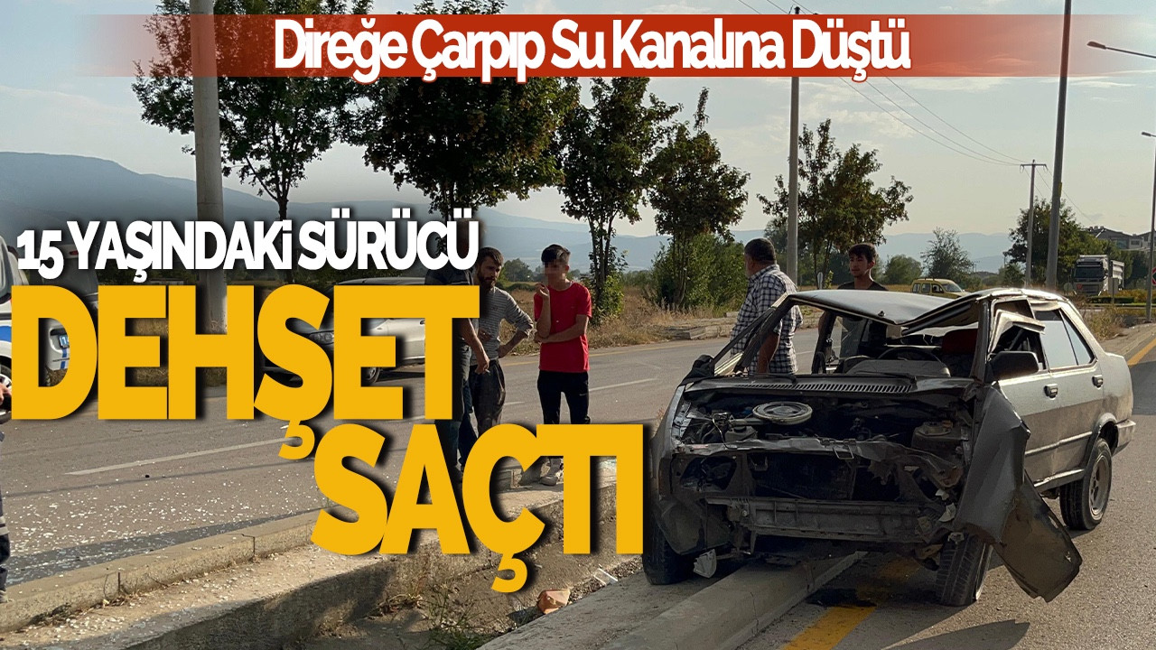 Bolu'da 15 Yaşındaki Çocuk Sürücü Kaza Yaptı: Tofaş Hurdaya Döndü