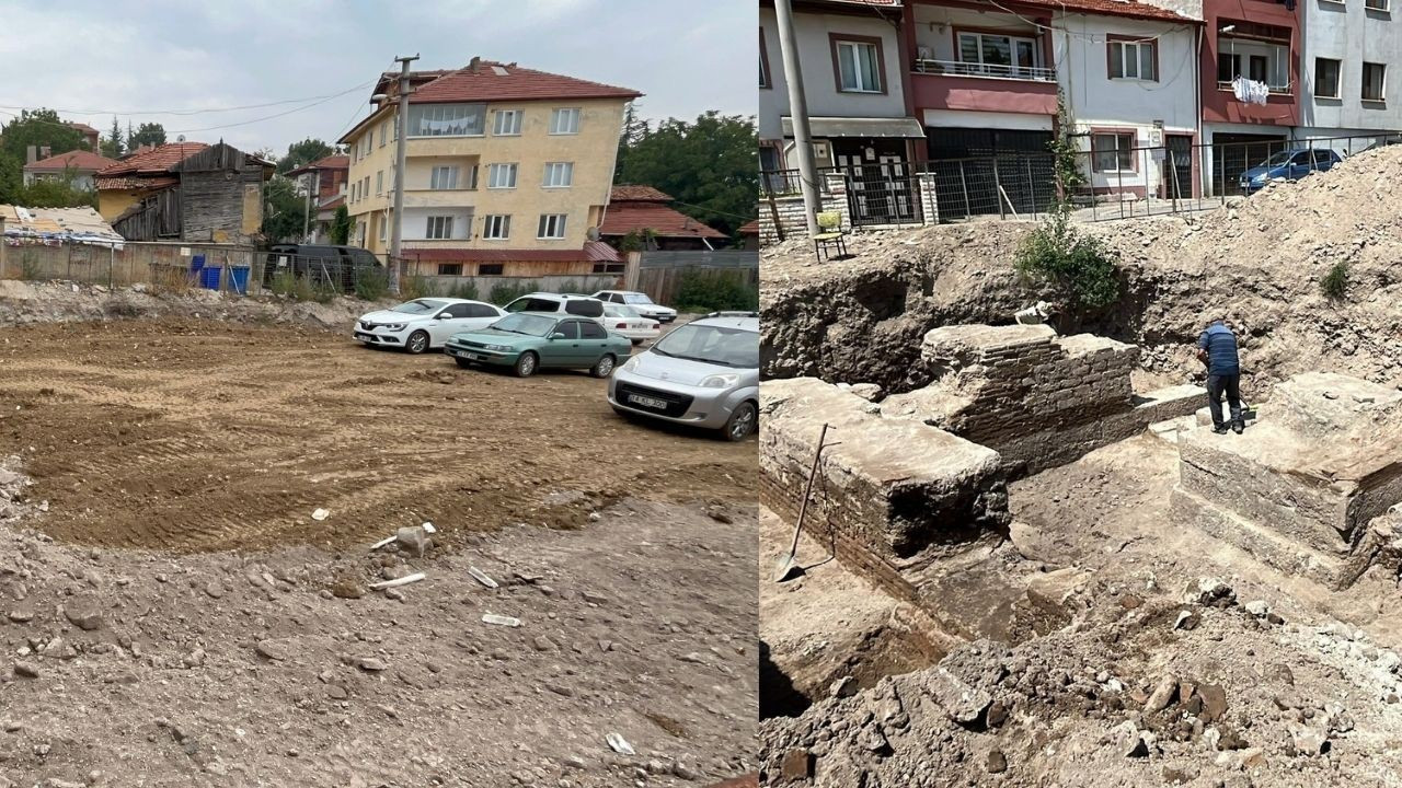 Tarihi hamam kalıntısının üstü kapatıldı, otopark oldu