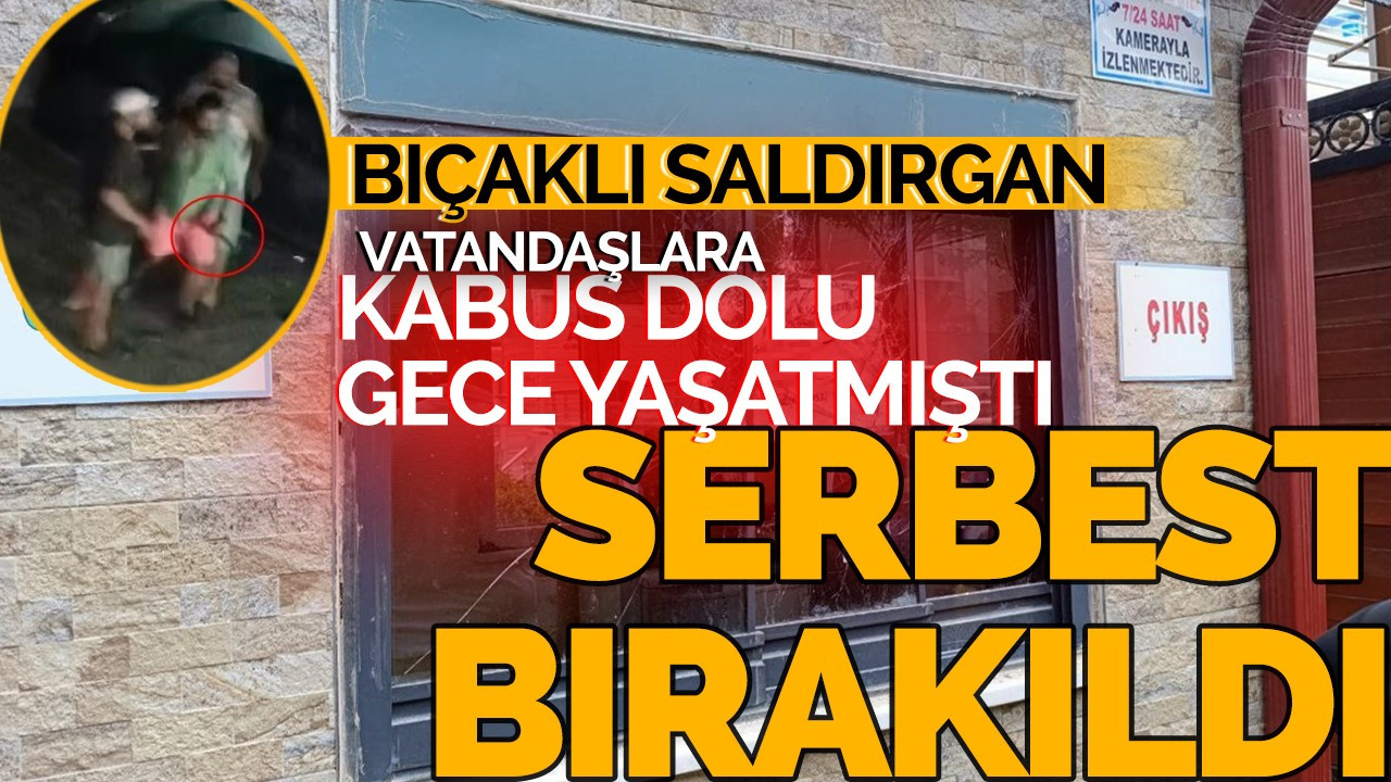 Bıçaklı şahıs vatandaşlara kabus dolu gece yaşatmıştı: Serbest Kaldı