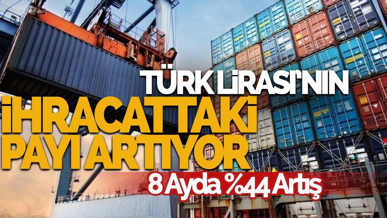 Türk Lirası'nın İhracattaki Payı Artıyor: 8 Ayda %44 Artış