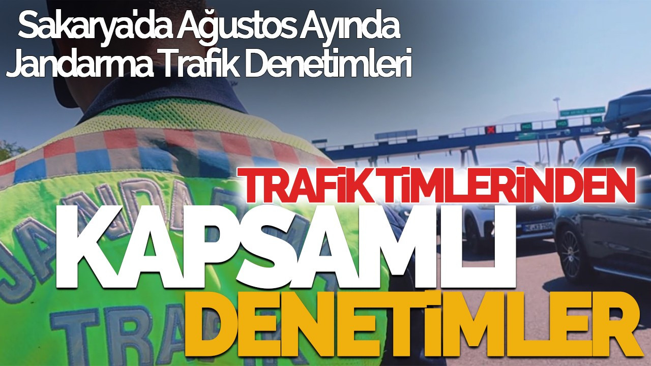 Sakarya'da Ağustos Ayında Jandarma Trafik Denetimleri: 643 Araç Trafikten Men Edildi