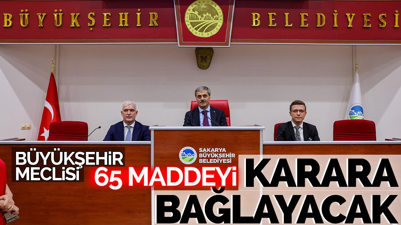 Büyükşehir meclisi 65 maddeyi karara bağlayacak