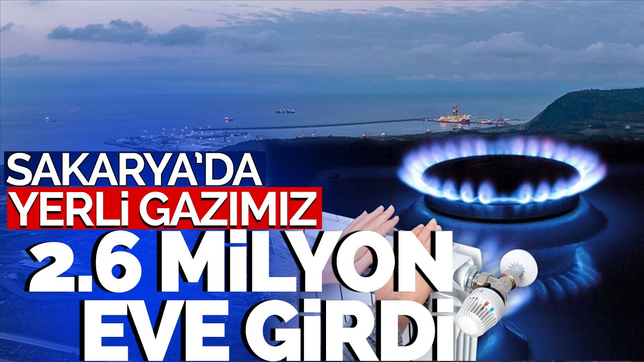 Sakarya'da yerli gazımız 2.6 milyon eve girdi