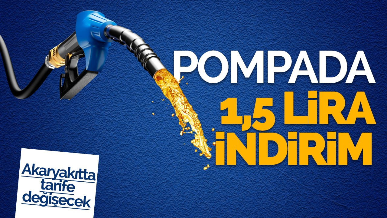 Pompada 1,5 lira indirim var!