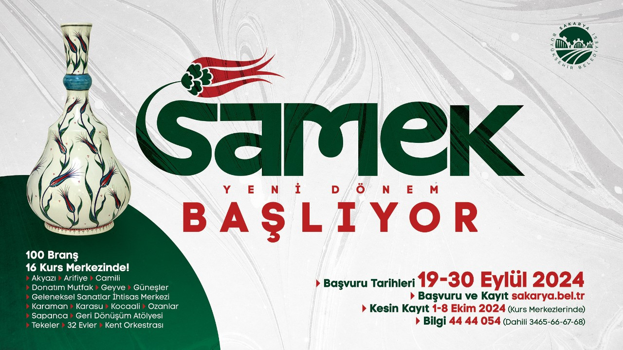 SAMEK’te başvurular başlıyor: Son tarih 30 Eylül