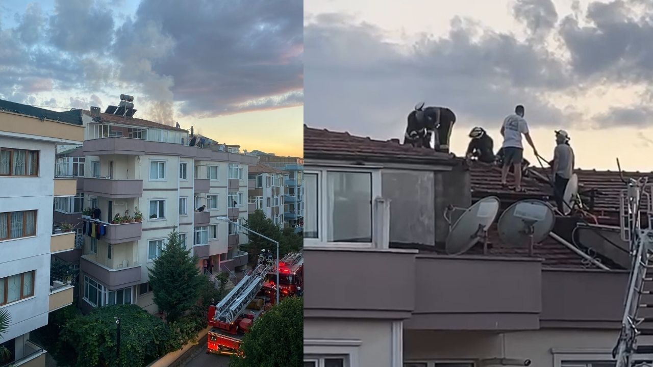 Yalova'da Çatı Yangını Kısa Sürede Söndürüldü