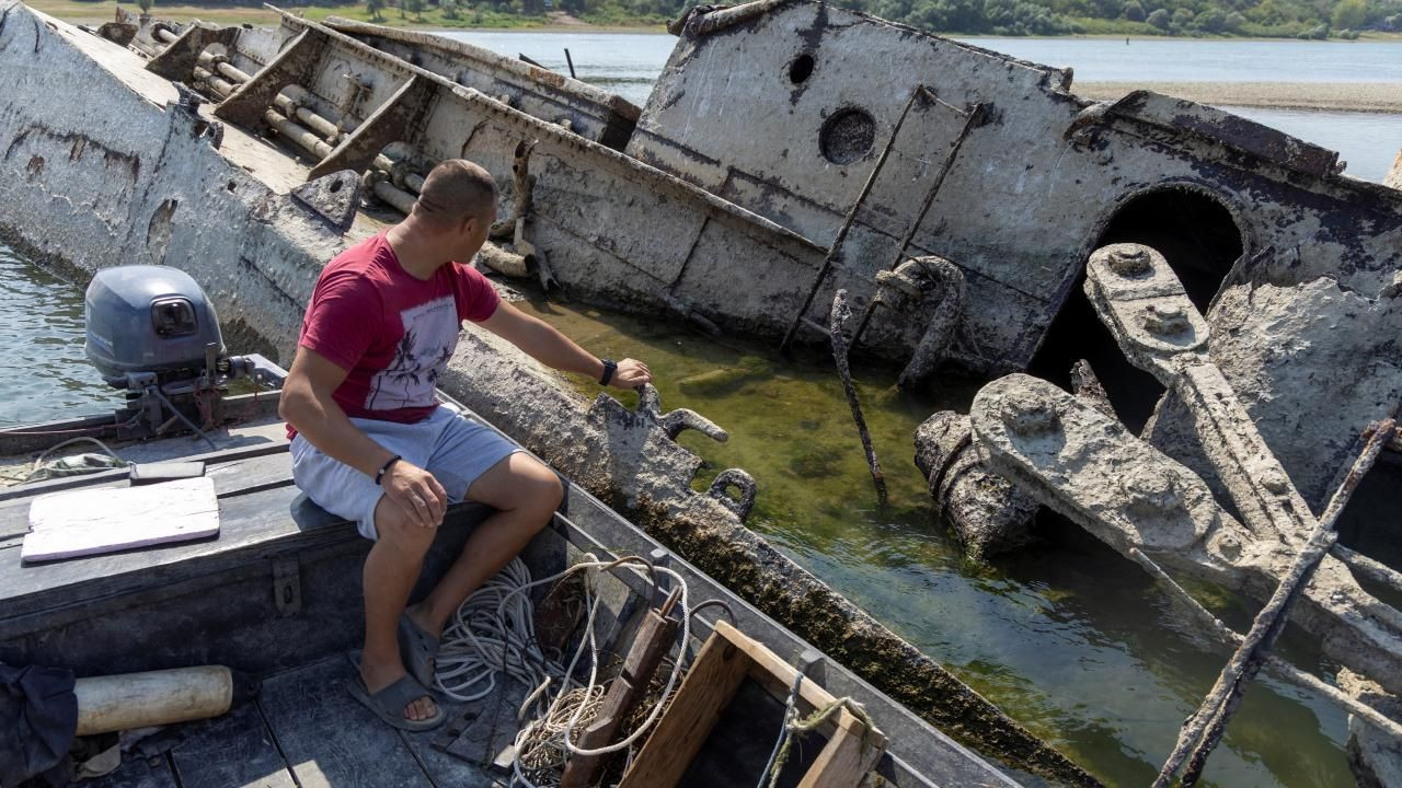 Tuna Nehri'nde Suyun Çekilmesiyle Alman Savaş Gemisi Gün Yüzüne Çıktı - Sayfa 5