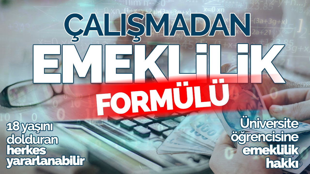 Çalışmadan emeklilik formülü! 18 yaşını dolduran herkes yararlanabilir