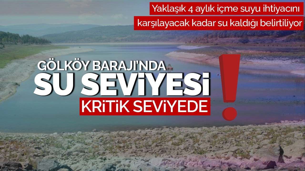 Bolu'daki Gölköy Barajı'nda Su Seviyesi Kritik Düşüşte