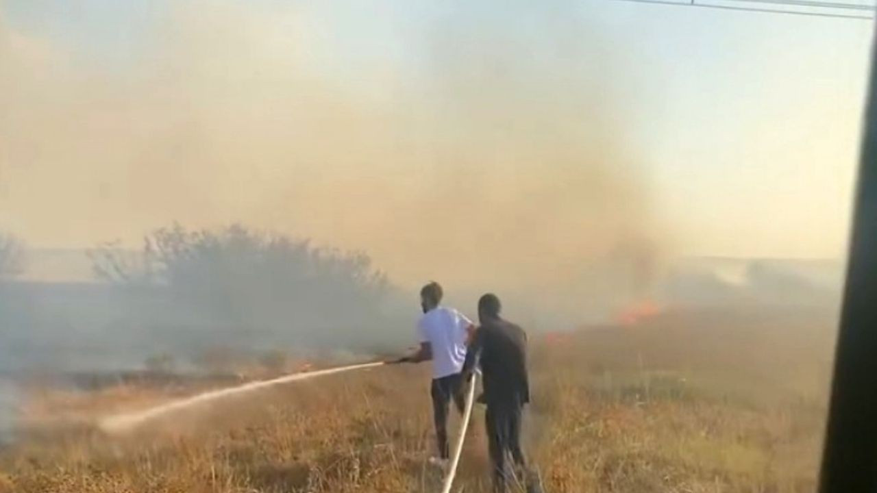 Lüleburgaz’da çıkan anız yangını söndürüldü