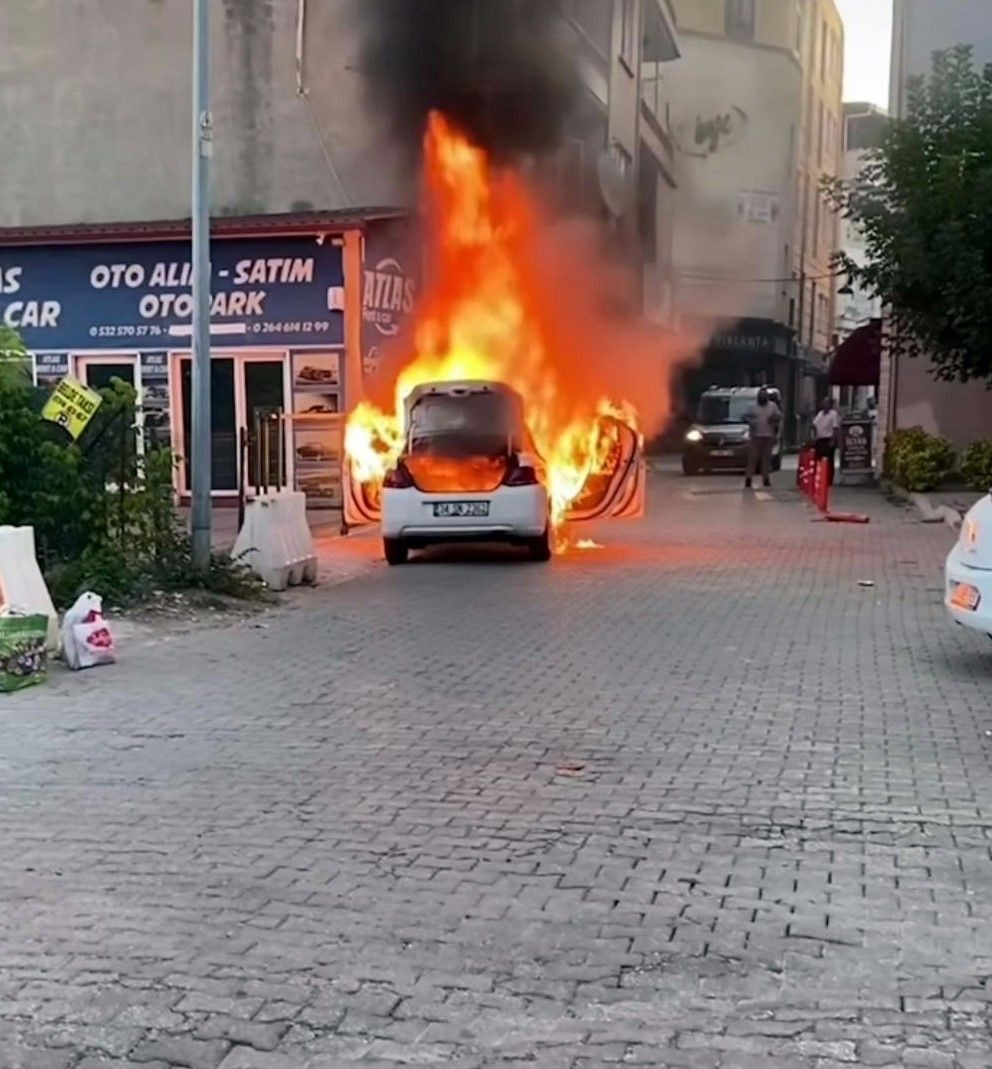 Park Halindeki Otomobil Alev Aldı: Geriye Hurda Yığını Kaldı - Sayfa 1