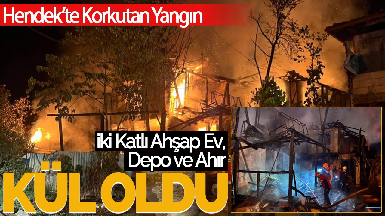 Sakarya'da Yangın: İki Katlı Ahşap Ev, Depo ve Ahır Kül Oldu