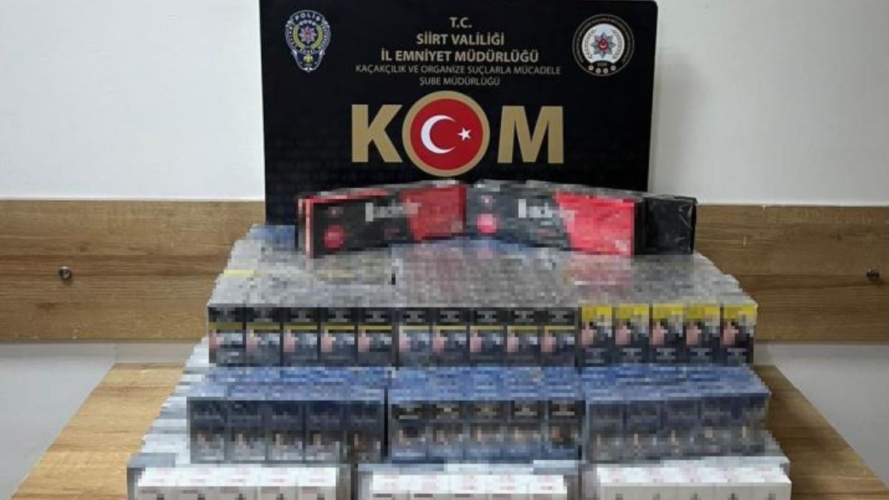 Siirt'te Bin 180 Paket Kaçak Sigara Ele Geçirildi