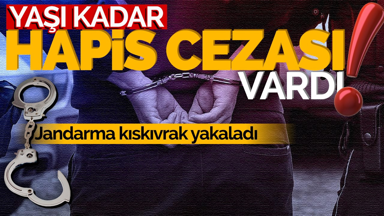 Yaşı kadar hapis cezası vardı: Jandarma kıskıvrak yakaladı!