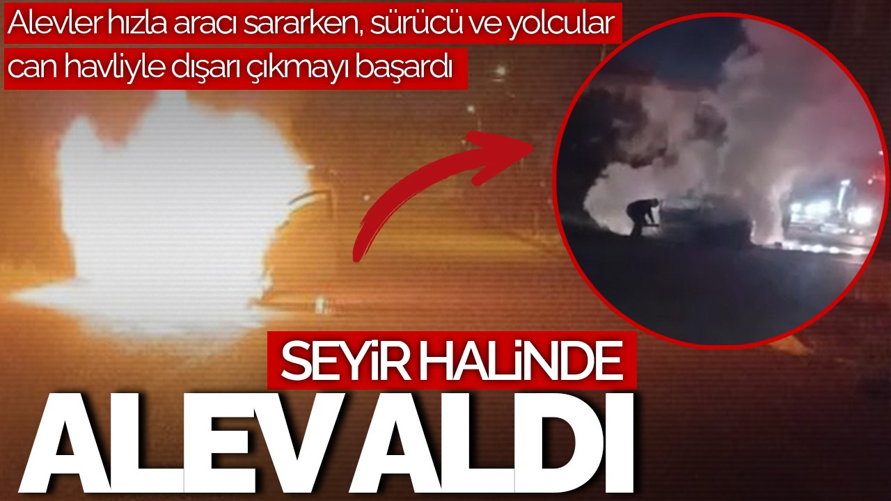 Kocaeli'de Araç Seyir Halindeyken Alev Aldı: 5 Kişi Kurtuldu