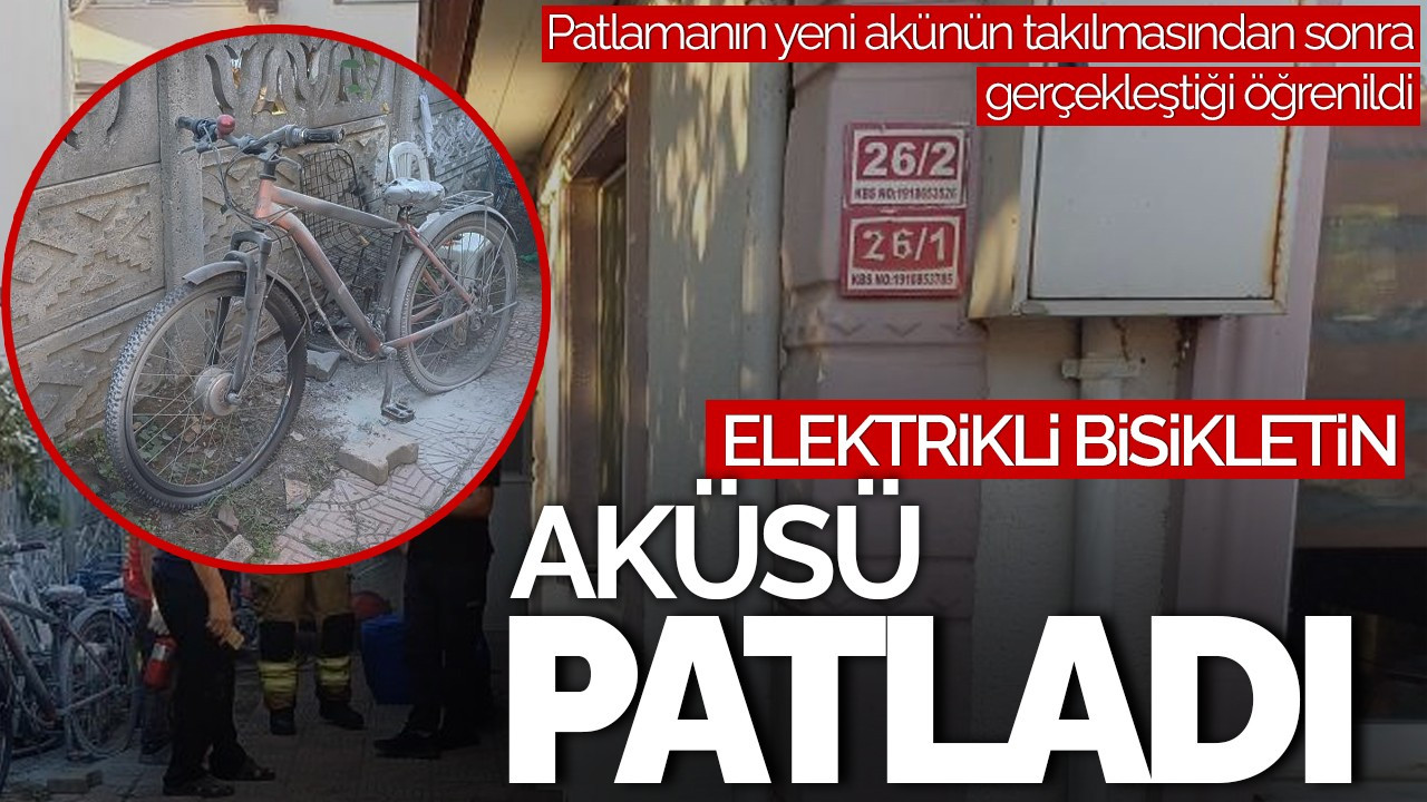 Park Halindeki Elektrikli Bisikletin Aküsü Patladı