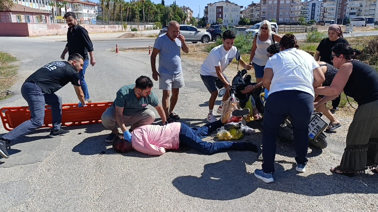 Manavgat'ta Motosikletten Düşen Adam Ağır Yaralandı